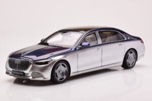 Mercedes Maybach S680 W223 Nautical Blau Cirrus Silber Almost Real 1:18 820125 Druckguss