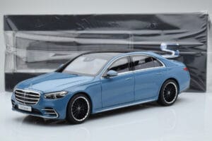 Mercedes S-Class W223 Vintage Blau Norev 1:18 B66960828 Druckguss — Bild 7 von 7