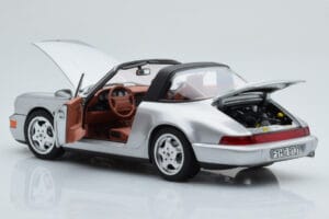 Porsche 911 964 Carrera 4 Targa Polar Silber Norev 1:18 187342 Druckguss — Bild 3 von 9