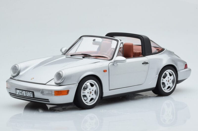 Porsche 911 964 Carrera 4 Targa Polar Silber Norev 1:18 187342 Druckguss