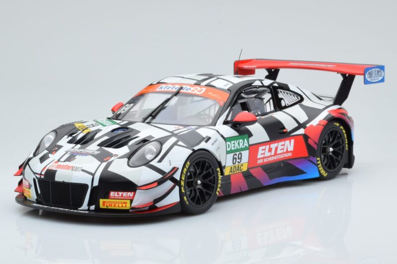 Porsche 911 GT3 R Iron Force by Ring Police #69 J. van Slooten / L. Luhr ADAC GT Masters 2018 Minichamps 1:18 153186969 Druck