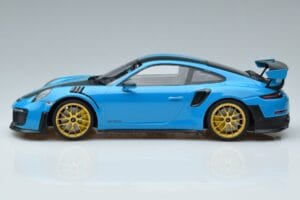 Porsche 911 991.2 GT3 RS Weissach Package Miami Blau Goldene Felgen Minichamps 1:18 153068310 Druckguss — Bild 3 von 6