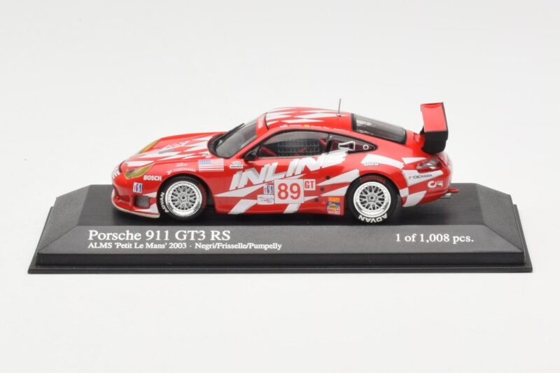 Porsche 911 996 GT3 RS Inline #89 B. Frisselle / D. Negri / S. Pumpelly ALMS Petit Le Mans 2003 Minichamps 1:43 400036989 Dru