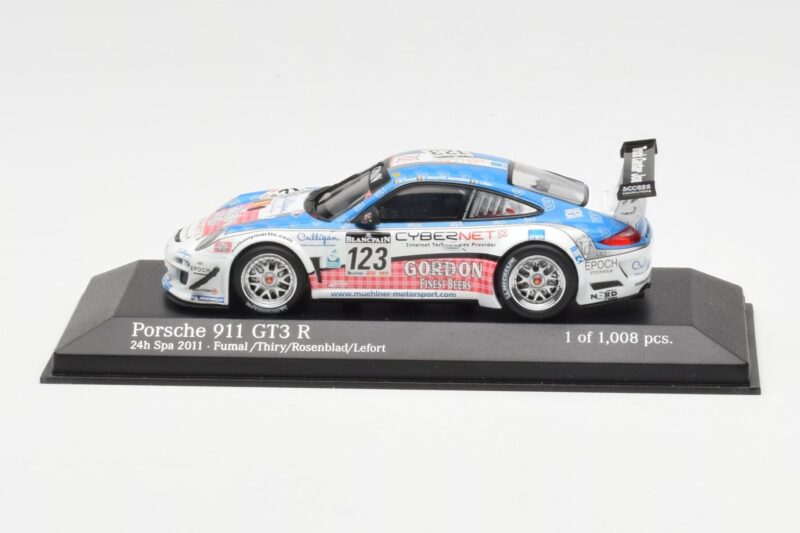 Porsche 911 997 GT3 R Cybernet #123 Fumal / Thiry / Rosenlad / Lefort 24 Hours of Spa 2011 Minichamps 1:43 400118923 Druckgus