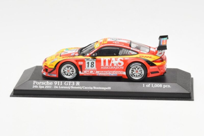 Porsche 911 997 GT3 R ITAS #18 De Lorenzi / Bonetti / Caccia / Bontempelli 24 Hours of Spa 2011 Minichamps 1:43 400118918 Dru