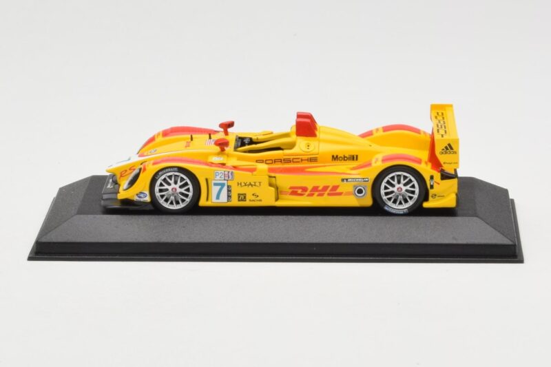 Porsche RS Spyder DHL #7 R. Dumas / T. Bernhard Winner Long Beach GP ALMS 2007 Minichamps 1:43 400076607 Druckguss