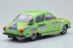 Saab 96 V4 #2 S. Blomqvist / H. Sylvan Rally Sweden 1976 IXO 1:18 18RMC085B Druckguss — Bild 2 von 6