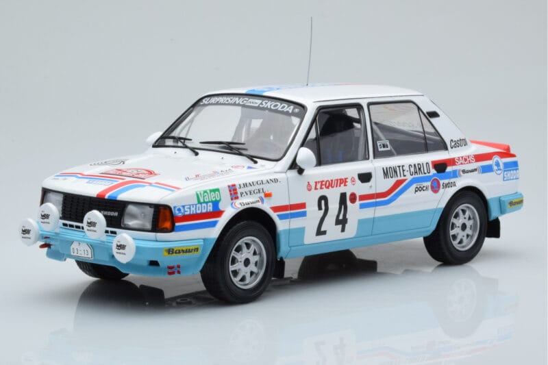 Skoda 130 L Night Version #24 J. Augland Rally Monte Carlo 1987 IXO 1:18 18RMC156 Druckguss