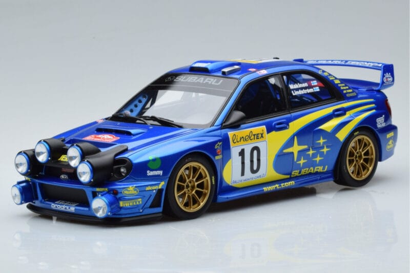 Subaru Impreza WRC #10 T. Makinen / K. Lindstrom Rally Monte Carlo Night Version 2002 Otto 1:18 OT784 Resin