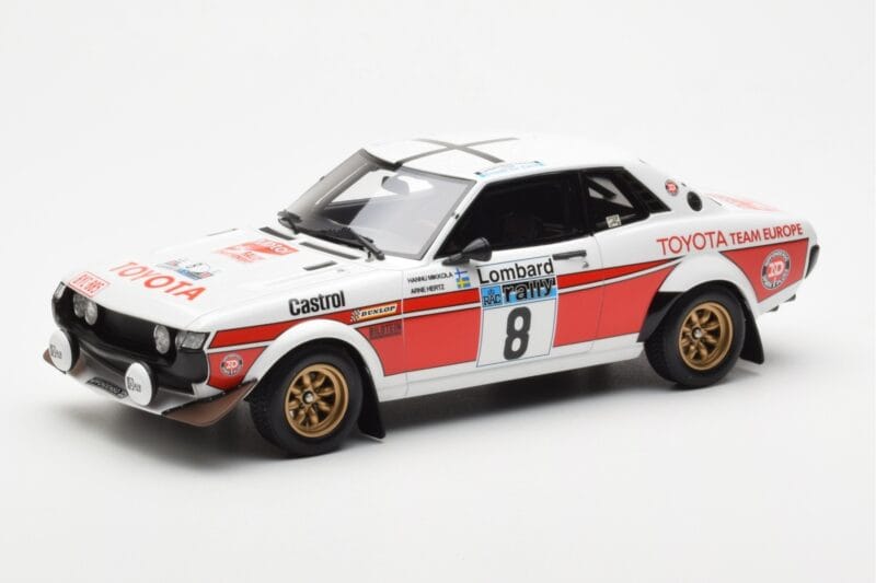 Toyota Celica 2000 GT RA21 #8 H. Mikkola / A. Hertz Lombard RAC Rally 1977 Otto 1:18 OT1044 Resin