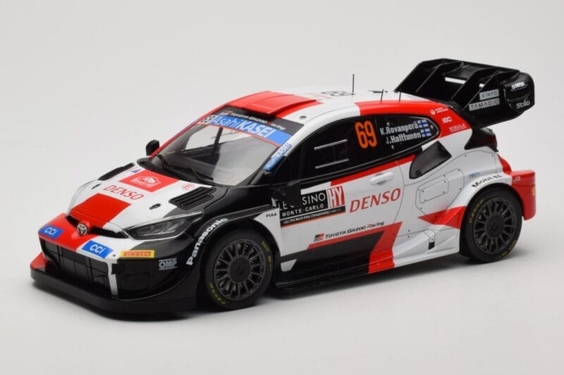 Toyota GR Yaris Rally1 #69 K. Rovanpera / J. Halttunen Rally Monte Carlo World Champion 2023 IXO 1:18 18RMC152B Druckguss