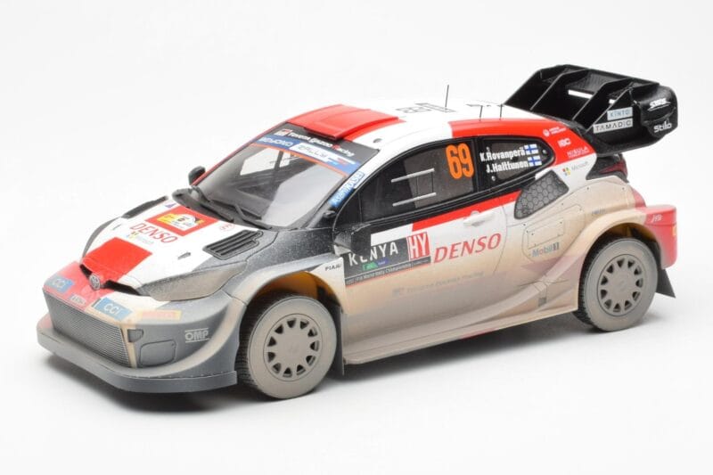 Toyota GR Yaris Rally1 #69 K. Rovanpera / J. Halttunen Safari Rally Kenya 2023 Dirty Version IXO 1:18 18RMC173B Druckguss