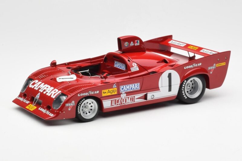 Alfa Romeo 33TT 12 #1 A. Merzario / J. Laffite 1000km Nurburgring Winner 1975 AUTOart 1:18 87505 Druckguss