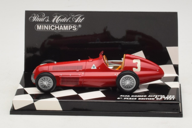 Alfa Romeo 159 Alfetta #3 C. Sanesi 6th Place British GP 1951 Minichamps 1:43 400511203 Druckguss