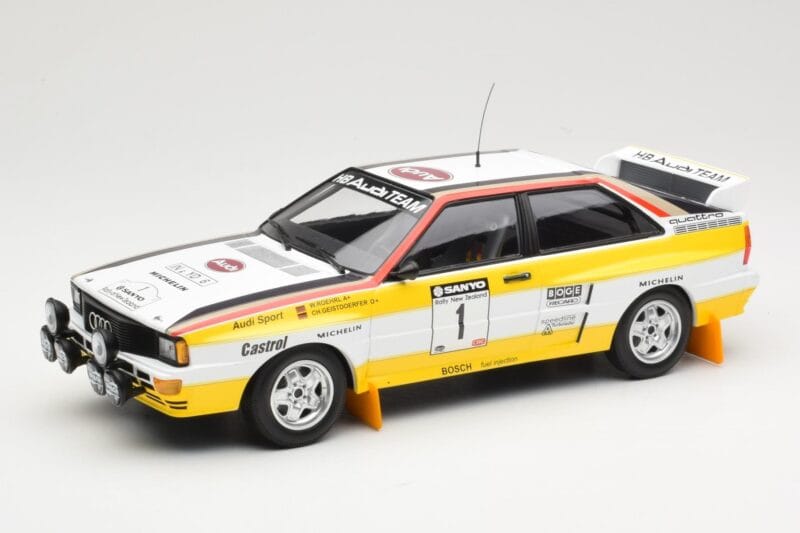 Audi Quattro A2 Audi Sport #1 W. Röhrl / C. Geistdörfer DNF Sanyo Rally of New Zealand 1984 Minichamps 1:18 155841101 Druckgu