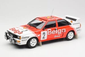 Audi Quattro A2 #2 B. Waldegård / H-T. Thorszelius Belga Team Winners Boucles de Spa 1985 Minichamps 1:18 155851102 Druckguss