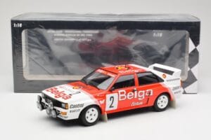 Audi Quattro A2 #2 B. Waldegård / H-T. Thorszelius Belga Team Winners Boucles de Spa 1985 Minichamps 1:18 155851102 Druckguss — Bild 6 von 6