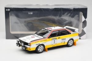 Audi Quattro A2 #3 S. Blomqvist / B. Cederberg Audi Sport Winners Sanyo Rally of New Zealand 1984 Minichamps 1:18 155841103 D — Bild 6 von 6