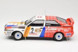 Audi Quattro A2 Schmidt Motorsport #2 H. Demuth / W. Lux Winners Hunsrück Rally 1984 Minichamps 1:18 155841102 Druckguss — Bild 3 von 6