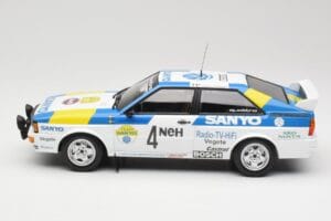 Audi Quattro #4 S. Blomqvist / B. Cederberg Audi Sport Sweden Winners International Swedish Rally 1982 Minichamps 1:18 155821 — Bild 3 von 6
