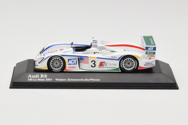Audi R8 LMP1 #3 J. Lehto / M. Werner / T. Kristensen 24 Hours of Le Mans Winner 2005 Minichamps 1:43 400051303 Druckguss