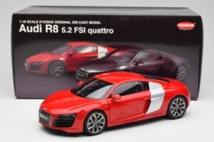 Audi R8 V10 Brilliant Rot Kyosho 1:18 09216RR Druckguss — Bild 8 von 8