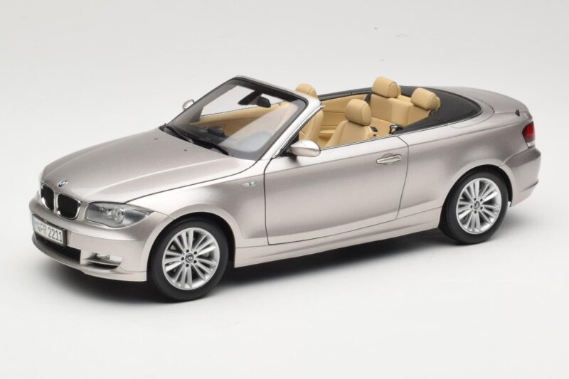 BMW 1 Series E88 Cabriolet Mineral Silver Metallic Kyosho 1:18 80430427020 Druckguss