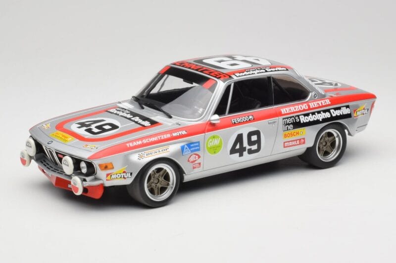 BMW 2800 CS E9 #49 Team Schnitzer G. Herzog / H. Heyer 24 Hours of Spa 1972 Minichamps 1:18 155722749 Druckguss