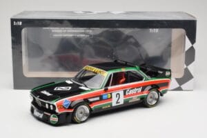 BMW 3.0 CSL E9 #2 Luigi Racing J-M. de Wael / A. de Fierlant Winners GP Nurburgring 1976 Minichamps 1:18 155762502 Druckguss — Bild 6 von 6