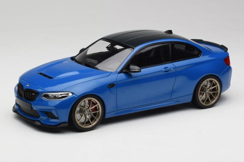 BMW M2 F87 CS Misano Blau & Goldene Räder Minichamps 1:18 155021027 Druckguss