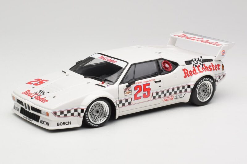 BMW M1 #25 Red Lobster D. Cowart / K. Miller LA Times GP Riverside 1981 Minichamps 1:18 180812925 Druckguss