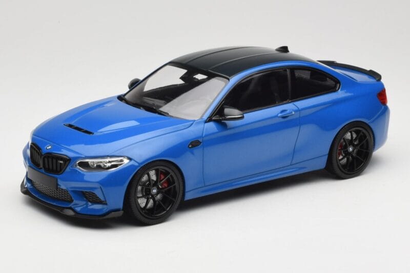 BMW M2 CS F87 Blau Metallic Mit Schwarzen Felgen Minichamps 1:18 155021022 Druckguss