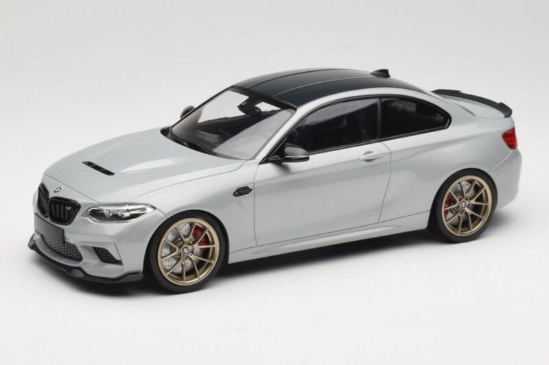 BMW M2 CS F87 Silber mit goldenen Felgen Minichamps 1:18 155021028 Druckguss