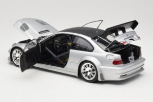 BMW M3 E46 GTR Street Silber With Carbon Roof Minichamps 1:18 100012102 Druckguss — Bild 5 von 8