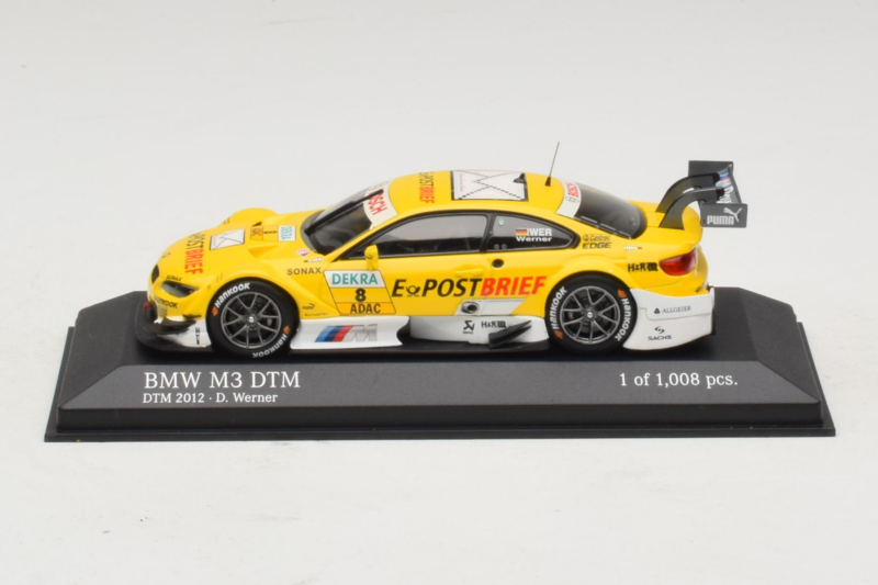 BMW M3 E92 #8 D. Werner BMW Team Schnitzer DTM 2012 Minichamps 1:43 410122208 Druckguss