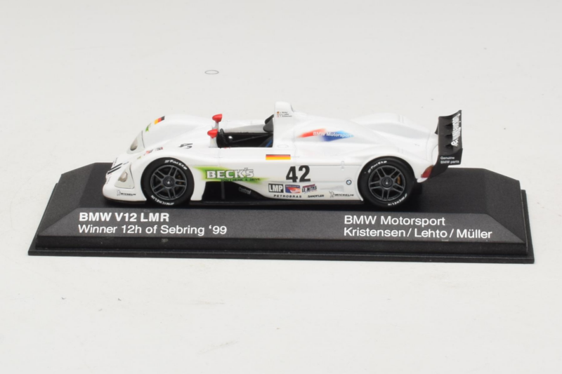 BMW V12 LMR #42 T. Kristensen / J.J. Lehto / J. Muller 24 Hours of Le Mans 1999 Minichamps 1:43 80429418137 Druckguss