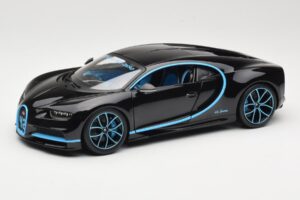 Bugatti Chiron Schwarz & Blau Bburago 1:18 18-11040BK Druckguss