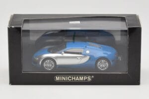 Bugatti Veyron Centenaire Blau Metallic Silber Minichamps 1:43 400110850 Druckguss — Bild 4 von 4