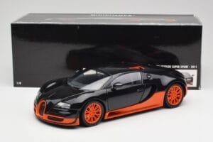 Bugatti Veyron Super Sport World Record Edition Carbon & Orange Minichamps 1:18 100110840 Druckguss — Bild 8 von 8