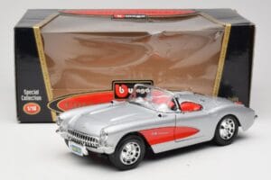 Chevrolet Corvette C1 Silber Bburago 1:18 3034 Druckguss — Bild 8 von 8