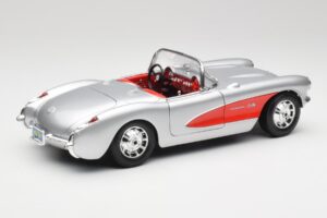 Chevrolet Corvette C1 Silber & Rot Bburago 1:18 3024-M1 Druckguss — Bild 3 von 8