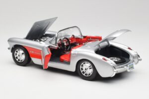 Chevrolet Corvette C1 Silber & Rot Bburago 1:18 3024-M1 Druckguss — Bild 5 von 8