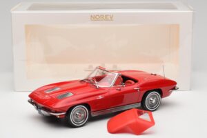 Chevrolet Corvette C2 Sting Ray Cabriolet Riverside Red Norev 1:18 189056 Druckguss — Bild 6 von 6