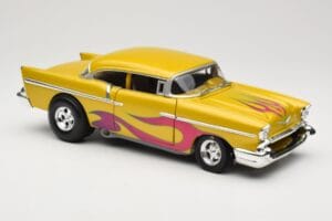 Chevrolet Custom Gelb mit Flamme Hot Wheels 1:18 21356 Druckguss — Bild 6 von 8