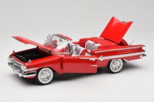 Chevrolet Impala Cabriolet Rot Welly 1:18 9864W Druckguss — Bild 2 von 8