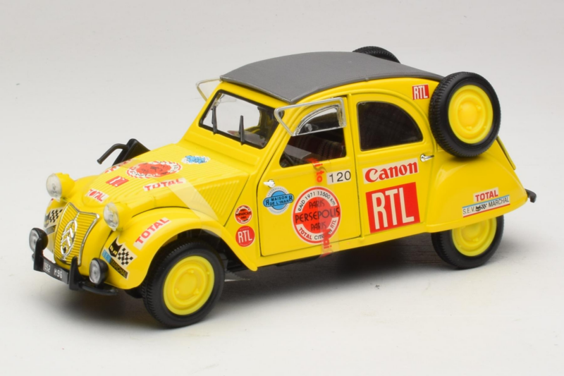 Citroen 2CV Rally Gelb Maisto 1:18 56032 Druckguss