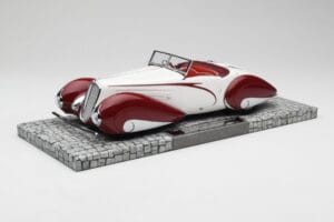 Delahaye Type 135 M Cabriolet Weiß Rot Minichamps 1:18 107116161 Resin