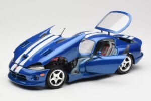Dodge Viper GTS SR II Blau mit Weißen Streifen Bburago 1:18 3330 Druckguss — Bild 2 von 8