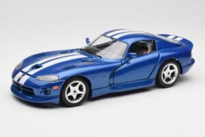 Dodge Viper GTS SR II Blau mit Weißen Streifen Bburago 1:18 3330 Druckguss
