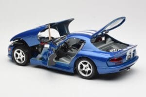 Dodge Viper GTS SR II Blau mit Weißen Streifen Bburago 1:18 3330 Druckguss — Bild 5 von 8